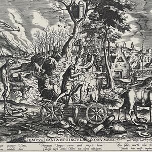 Bruegel, The Triumph of Time, Engraving, Print, Bookplate, Art, ~ 241229-WH 70